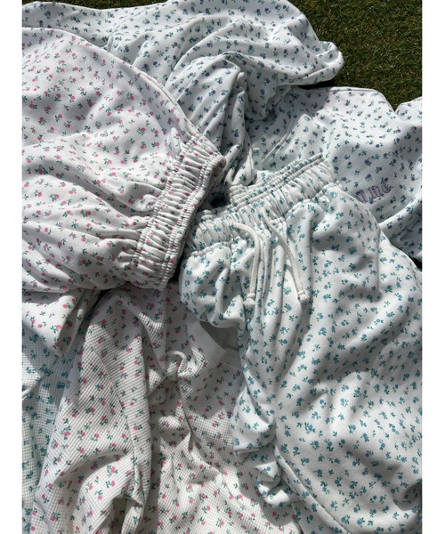 WC(ダブル シー)の「リトルフラワーワッフルビッグロンT(Tシャツ/カットソー・レディース・サックスブルー/ピンク/オレンジ・FREE)」の4枚目の写真