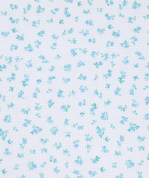 WC(ダブル シー)の「リトルフラワーワッフルビッグロンT(Tシャツ/カットソー・レディース・サックスブルー/ピンク/オレンジ・FREE)」の12枚目の写真