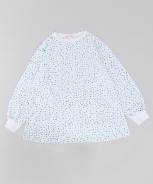 WC(ダブル シー)の「リトルフラワーワッフルビッグロンT(Tシャツ/カットソー・レディース・サックスブルー/ピンク/オレンジ・FREE)」の7枚目の写真