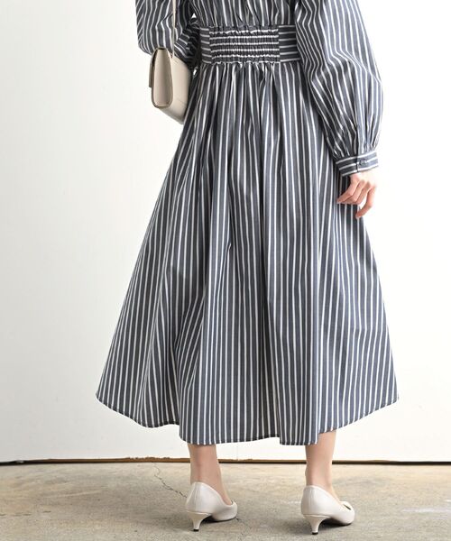 rps(アールピーエス)の「ウエスト切替フレアーシャツワンピース(シャツワンピース・レディース・グリーン/パープル/ブルー系その他2/ネイビー・フリー)」の22枚目の写真