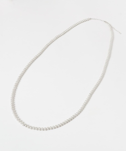 KBF（ケイビーエフ）の「3WAYボールロングネックレス（ネックレス・レディース・シルバー・ONE）」の6枚目の写真