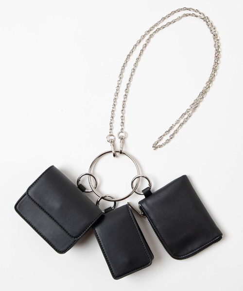 WEGO（ウィゴー）の「WEGO/マルチWAYポーチ付きチェーンショルダー（ショルダーバッグ・レディース・ブラック/その他・FREE）」の4枚目の写真