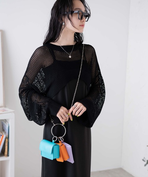 WEGO（ウィゴー）の「WEGO/マルチWAYポーチ付きチェーンショルダー（ショルダーバッグ・レディース・ブラック/その他・FREE）」の14枚目の写真