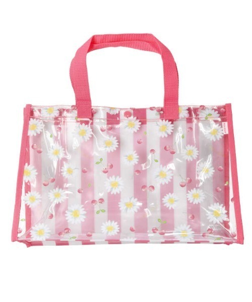 Kids Foret(キッズフォーレ)の「女児総柄プールバッグ(トートバッグ・キッズ・コーラルピンク/ピンク/ラベンダー/サックスブルー/ライトピンク・FREE)」の5枚目の写真