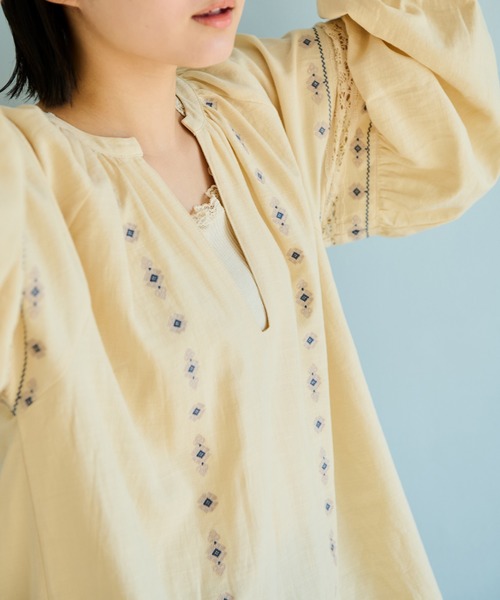 セール】クロスステッチ刺繍ワンピース（ワンピース）｜Crisp