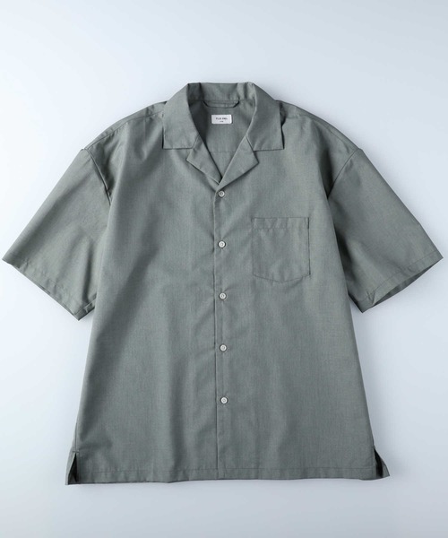 PLUS ONE(プラスワン)の「【接触冷感】【PLUS ONE】サラサラオープンカラーシャツ(シャツ/ブラウス・メンズ・グリーン/ダークベージュ/オフホワイト・M/L/XL/S)」の14枚目の写真