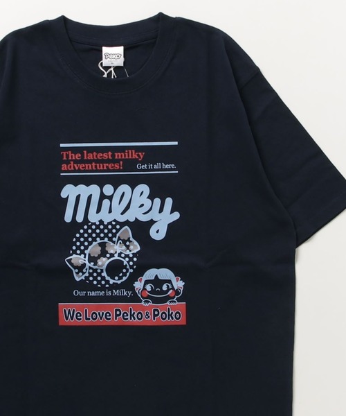 MARUKAWA(マルカワ)の「Peko/ペコ キャラクタープリント 半袖Tシャツ(Tシャツ/カットソー・レディース・パープル/ホワイト/ネイビー/グレー・L/LL/M)」の4枚目の写真