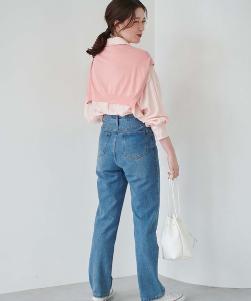 fifth（フィフス）の「肩掛けカーディガンセットカラーシャツ（シャツ/ブラウス・レディース・イエロー/ピンク/グリーン・M）」の7枚目の写真