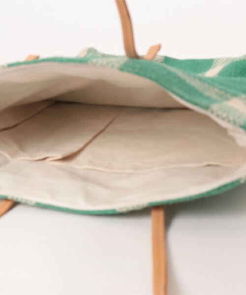 BICASH(ビカーシ)の「【TARANGO/タランゴ】ジュートチェックバッグ/#JLB-436(トートバッグ・レディース・サックスブルー/イエロー/ライトグレー・FREE)」の6枚目の写真