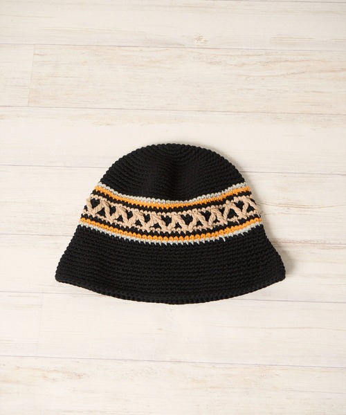 Mighty Shine（マイティシャイン）の「Groovy Knit Hat - Nordic -【Mighty Shine / マイティシャイン】1233002（ハット・メンズ・ブラック/ベージュ・FREE）」の3枚目の写真