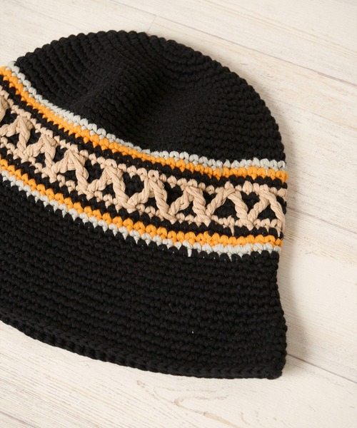 Mighty Shine（マイティシャイン）の「Groovy Knit Hat - Nordic -【Mighty Shine / マイティシャイン】1233002（ハット・メンズ・ブラック/ベージュ・FREE）」の6枚目の写真