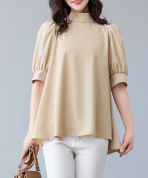 Amulet（アミュレット）の「ボウタイリボンブラウス（シャツ/ブラウス・レディース・ブルー/ブラック/ホワイト/ベージュ/グリーン・FREE）」の15枚目の写真