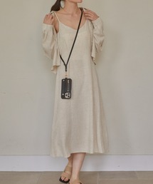 Linen shirt twin ワンピース