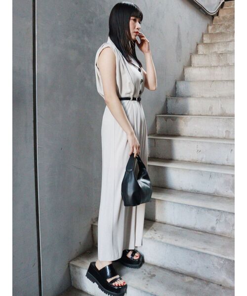MURUA（ムルーア）の「ウエストベルトワイドロンパース（つなぎ