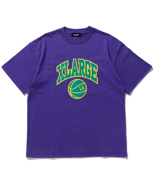 XLARGE（エクストララージ）の「COLLEGE LOGO S/S TEE（Tシャツ/カットソー・メンズ・ホワイト/パープル/ブラック・S/M/L/XL）」の3枚目の写真