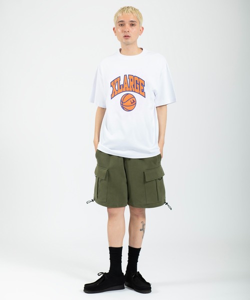 XLARGE（エクストララージ）の「COLLEGE LOGO S/S TEE（Tシャツ/カットソー・メンズ・ホワイト/パープル/ブラック・S/M/L/XL）」の5枚目の写真