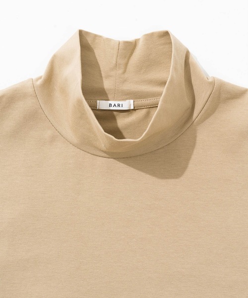 ZAKKA-BOX(ザッカボックス)の「ハイネックハーフスリーブプルオーバー(Tシャツ/カットソー・レディース・キャメル/ブラック/ホワイト・FREE)」の11枚目の写真