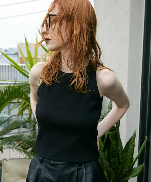 WONEM(ウォンエム)の「embroideryロゴアメスリトップス(タンクトップ・レディース・ホワイト/ブラック/グレー・1/2)」の5枚目の写真