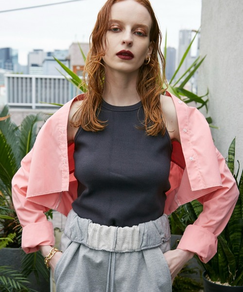 WONEM(ウォンエム)の「embroideryロゴアメスリトップス(タンクトップ・レディース・ホワイト/ブラック/グレー・1/2)」の16枚目の写真