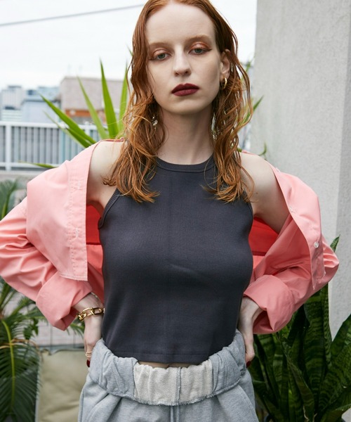 WONEM(ウォンエム)の「embroideryロゴアメスリトップス(タンクトップ・レディース・ホワイト/ブラック/グレー・1/2)」の19枚目の写真