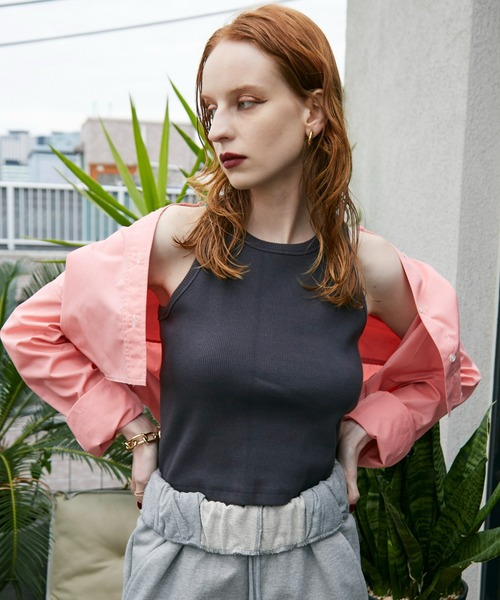 WONEM(ウォンエム)の「embroideryロゴアメスリトップス(タンクトップ・レディース・ホワイト/ブラック/グレー・1/2)」の20枚目の写真