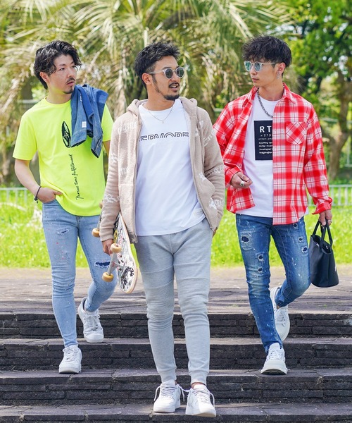RTEGサッカーチェックロングシャツ（シャツ/ブラウス