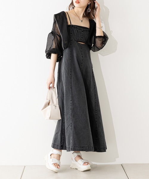 ONE PIECE6枚セット 未使用 傷なし セール】サイドカットデニムキャミワンピース（ワンピース）｜Chico