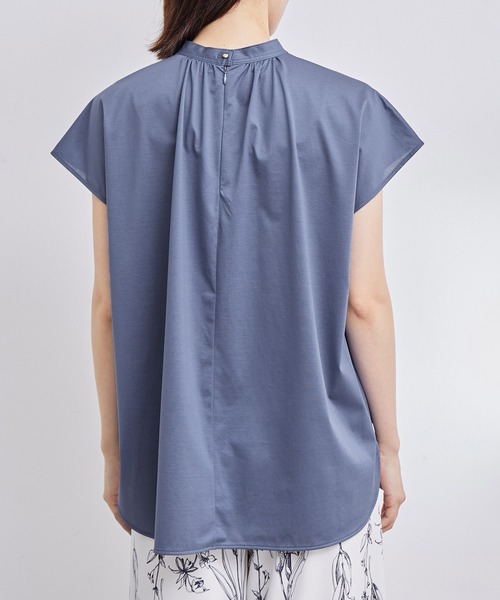 ROPE'(ロペ)の「【洗える・清涼感】クリア天竺スタンドギャザーカットソー(Tシャツ/カットソー・レディース・ピンク系その他2/ホワイト/ブラック/ブルー系その他4・38)」の12枚目の写真