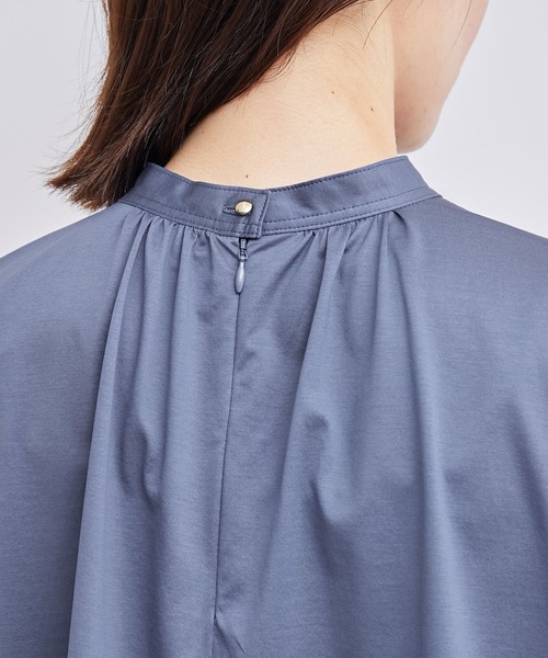 ROPE'(ロペ)の「【洗える・清涼感】クリア天竺スタンドギャザーカットソー(Tシャツ/カットソー・レディース・ピンク系その他2/ホワイト/ブラック/ブルー系その他4・38)」の14枚目の写真