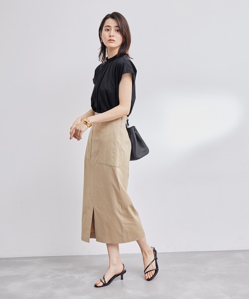 ROPE'(ロペ)の「【洗える・清涼感】クリア天竺スタンドギャザーカットソー(Tシャツ/カットソー・レディース・ピンク系その他2/ホワイト/ブラック/ブルー系その他4・38)」の22枚目の写真