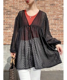 【HONEYSUCKLE ROSE】シアー長袖シャツボレロ