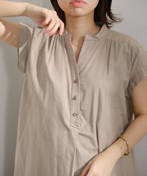La Totalite リネン混シャツワンピース La TOTALITE（ラトータリテ）の「リネン混シャツワンピース