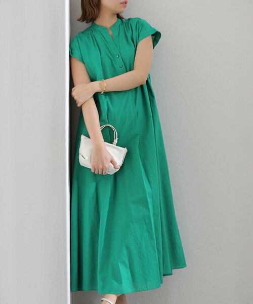 La TOTALITE（ラトータリテ）の「リネン混シャツワンピース（シャツワンピース・レディース・チャコールグレー/グリーン/レッド/ネイビー・36/38）」の10枚目の写真