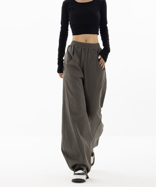 aimoha（アイモハ）の「３Dカーブワイドパンツ（その他パンツ・レディース・ブラック/ベージュ/ダークグレー/グレー・MEDIUM/LARGE/XX-LARGE/SMALL/X-LARGE）」の3枚目の写真