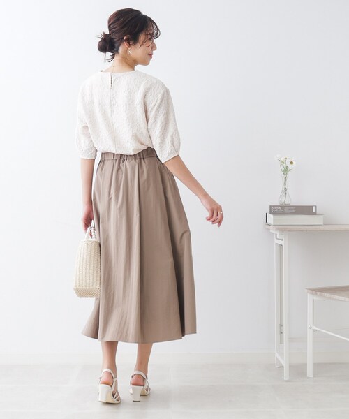 couture brooch（クチュールブローチ）の「◆バックフェイクパール膨れジャガードトップス（Tシャツ/カットソー・レディース・ブラック/アイボリー・36/38/40/42）」の19枚目の写真