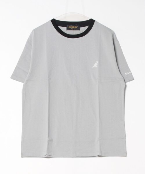 B.I.D.(ビーアイディー)の「《KANGOL》刺繍ビッグサイズ リンガークルーネックTシャツ(Tシャツ/カットソー・レディース・ブラック/ホワイト/マルチ/グリーン/グレー・LARGE/X-LARGE/MEDIUM)」の3枚目の写真