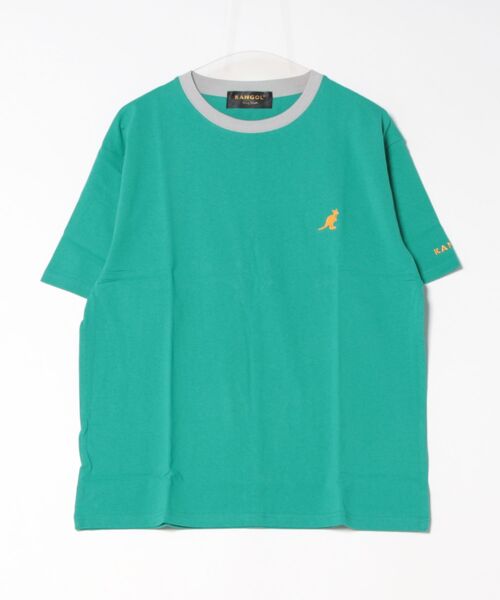 B.I.D.(ビーアイディー)の「《KANGOL》刺繍ビッグサイズ リンガークルーネックTシャツ(Tシャツ/カットソー・レディース・ブラック/ホワイト/マルチ/グリーン/グレー・LARGE/X-LARGE/MEDIUM)」の4枚目の写真