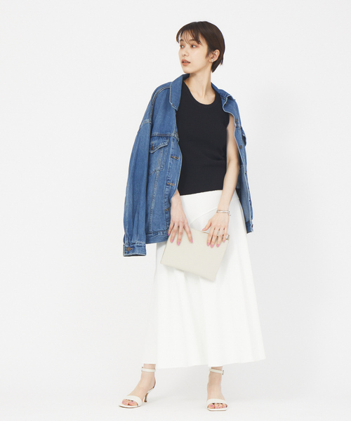 Rouge vif（ルージュヴィフ）の「リブタンク（タンクトップ・レディース・ブラック/ホワイト・フリー）」の4枚目の写真