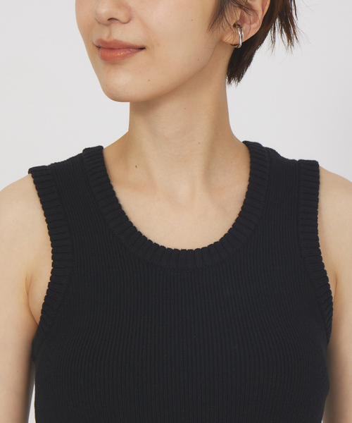 Rouge vif（ルージュヴィフ）の「リブタンク（タンクトップ・レディース・ブラック/ホワイト・フリー）」の5枚目の写真