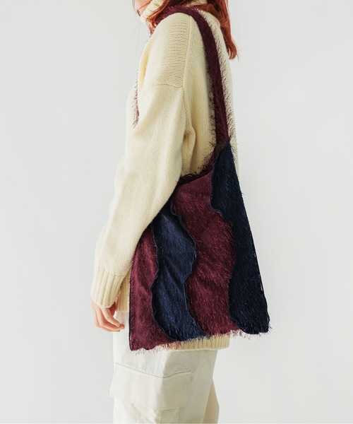 CONTROL FREAK(コントロールフリーク)の「CONTROL FREAK(コントロールフリーク)フェザーウェーブパッチトート(トートバッグ・レディース・ボルドー/ブルー/ベージュ・FREE)」の16枚目の写真