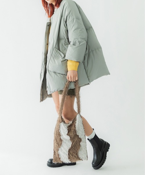 CONTROL FREAK(コントロールフリーク)の「CONTROL FREAK(コントロールフリーク)フェザーウェーブパッチトート(トートバッグ・レディース・ボルドー/ブルー/ベージュ・FREE)」の9枚目の写真