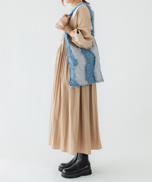 CONTROL FREAK(コントロールフリーク)の「CONTROL FREAK(コントロールフリーク)フェザーウェーブパッチトート(トートバッグ・レディース・ボルドー/ブルー/ベージュ・FREE)」の22枚目の写真