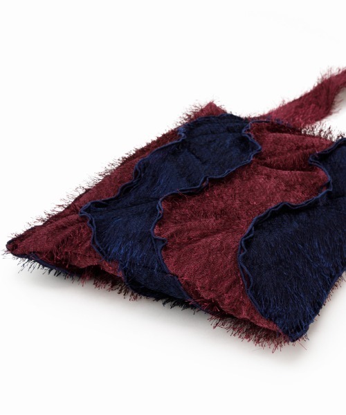 CONTROL FREAK(コントロールフリーク)の「CONTROL FREAK(コントロールフリーク)フェザーウェーブパッチトート(トートバッグ・レディース・ボルドー/ブルー/ベージュ・FREE)」の8枚目の写真