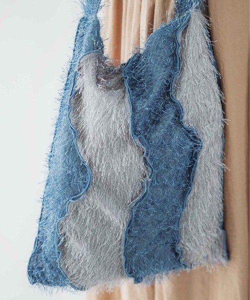 CONTROL FREAK(コントロールフリーク)の「CONTROL FREAK(コントロールフリーク)フェザーウェーブパッチトート(トートバッグ・レディース・ボルドー/ブルー/ベージュ・FREE)」の5枚目の写真