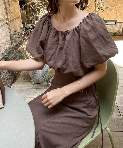 one after another NICE CLAUP（ワンアフターアナザーナイスクラップ）の「2wayバルーンスリーブブラウス（シャツ/ブラウス・レディース・ブラック/ピンク/モカ/ドット・FREE）」の13枚目の写真