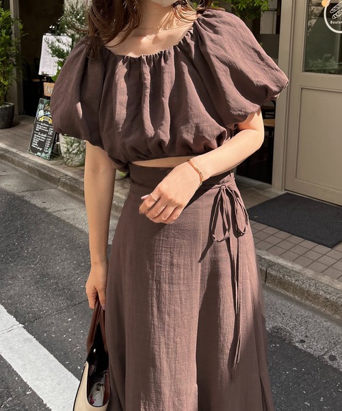 one after another NICE CLAUP（ワンアフターアナザーナイスクラップ）の「2wayバルーンスリーブブラウス（シャツ/ブラウス・レディース・ブラック/ピンク/モカ/ドット・FREE）」の12枚目の写真