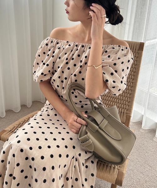 one after another NICE CLAUP（ワンアフターアナザーナイスクラップ）の「2wayバルーンスリーブブラウス（シャツ/ブラウス・レディース・ブラック/ピンク/モカ/ドット・FREE）」の21枚目の写真