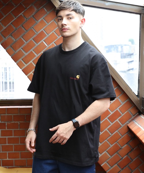 Carhartt（カーハート）の「Carhartt ロゴ刺繍Tシャツ（Tシャツ/カットソー・メンズ・ブラック/グレー/キナリ・X-LARGE/LARGE/MEDIUM）」の2枚目の写真