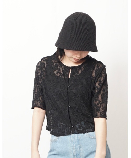 Chouchour(シュシュール)の「【chouchour/シュシュール】パイルジャガード2Wayカーディガン(カーディガン/ボレロ・レディース・ホワイト/ブラック/ブルー・FREE)」の14枚目の写真