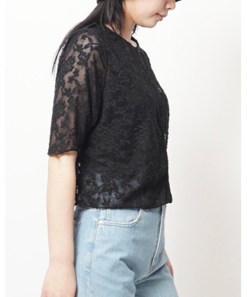 Chouchour(シュシュール)の「【chouchour/シュシュール】パイルジャガード2Wayカーディガン(カーディガン/ボレロ・レディース・ホワイト/ブラック/ブルー・FREE)」の12枚目の写真